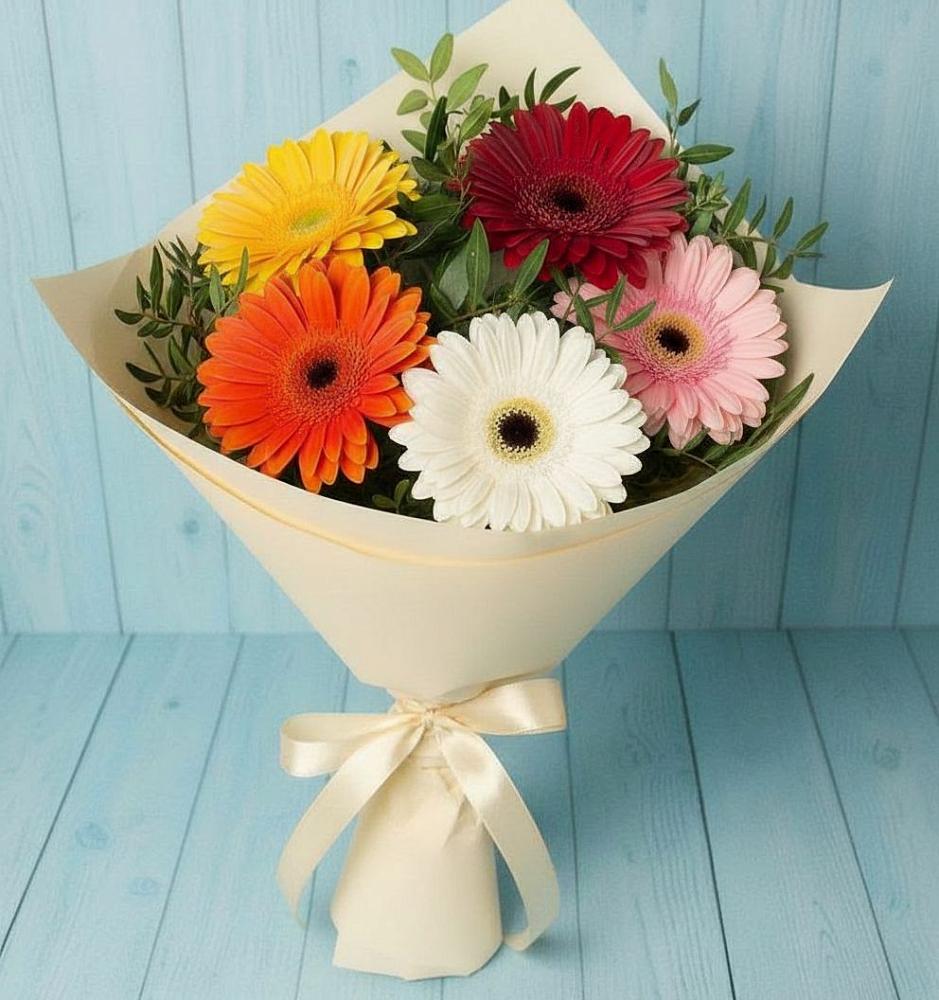 Букет цветов из: Герберы в Ярково Новосибирской области