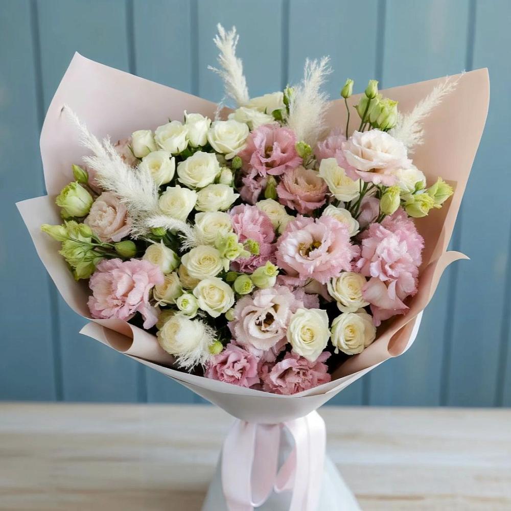 Букет цветов из: Альстромерии и Розы в Ярково Новосибирской области