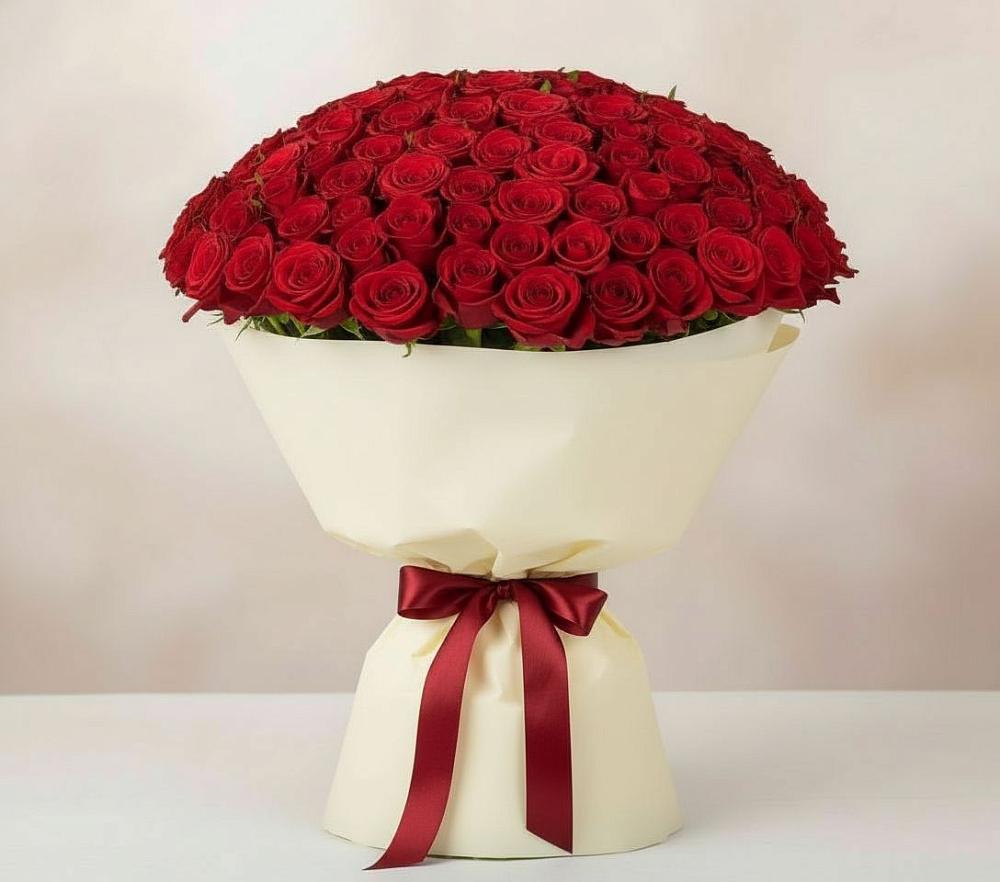Букет 101 Красная роза Милано в Ярково Новосибирской области
