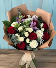 Букет цветов из:  Розы и Альстромерии в Ярково Новосибирской области