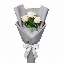 Букет 3 белые розы #REPLACE_PRED# Ярково Новосибирской области