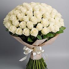 Букет 101 беля роза Белоснежка в Ярково Новосибирской области