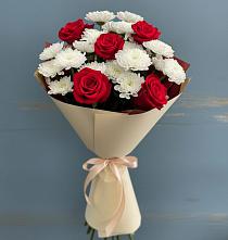 Букет цветов из:  Розы и Хризантемы #REPLACE_PRED# Ярково Новосибирской области
