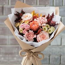 Букет цветов из:  Гвоздики, Хризантемы и Розы в Ярково Новосибирской области