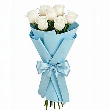 Букет 7 белых роз Проуд в Ярково Новосибирской области