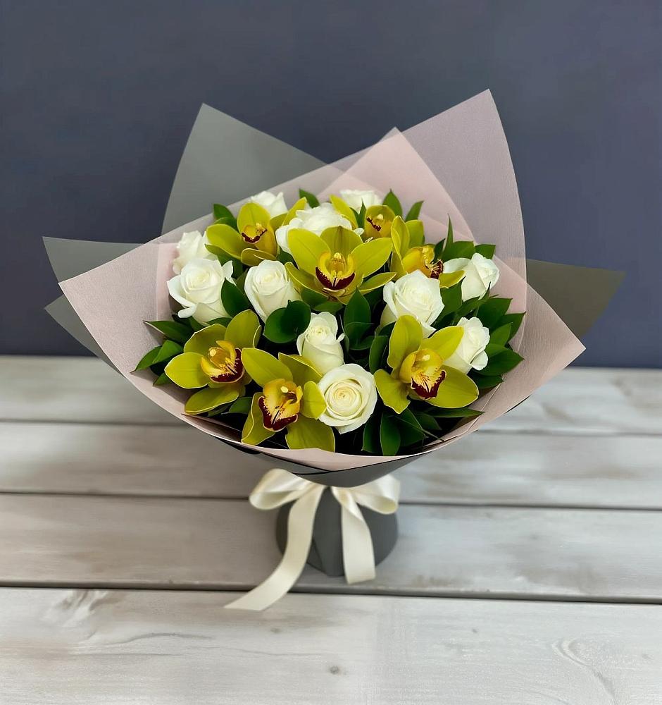 Букет цветов из: Орхидеи и Розы в Ярково Новосибирской области