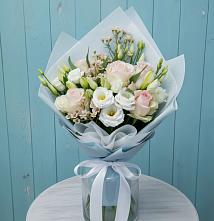 Букет цветов из:  Розы и Лизиантусы #REPLACE_PRED# Ярково Новосибирской области