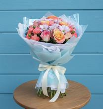 Букет цветов из:  Хризантемы и Розы в Ярково Новосибирской области