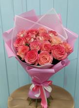 Букет 15 Розовых роз Равель в Ярково Новосибирской области