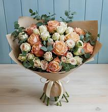 Букет цветов из:  Альстромерии и Розы #REPLACE_PRED# Ярково Новосибирской области